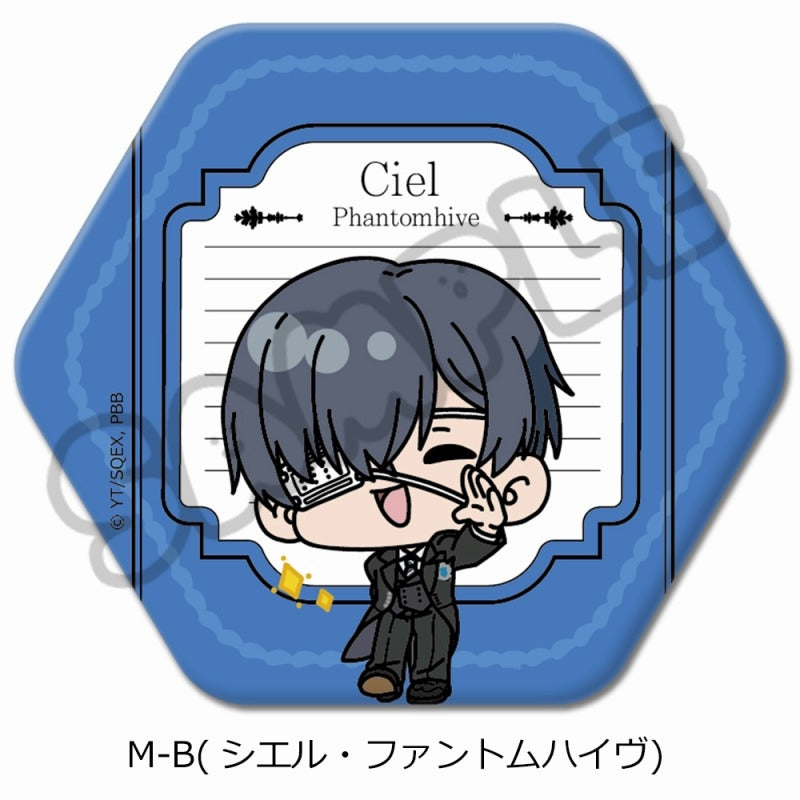 (Goods - Badge) Black Butler: Public School Arc Hexagonal Button Badge M-B (Ciel Phantomhive)