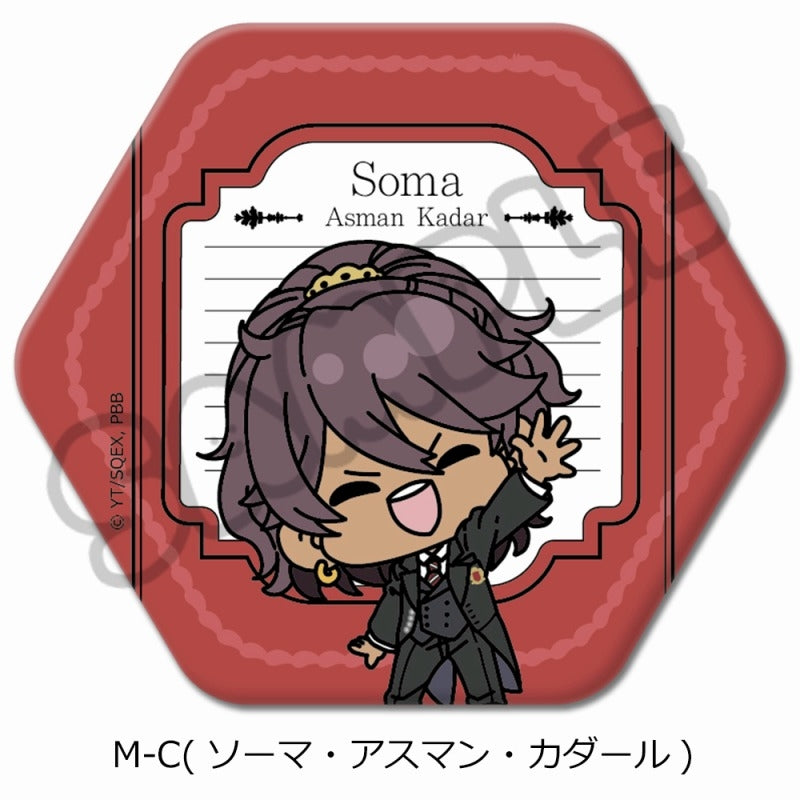 (Goods - Badge) Black Butler: Public School Arc Hexagonal Button Badge M-C (Soma Asman Kadar)