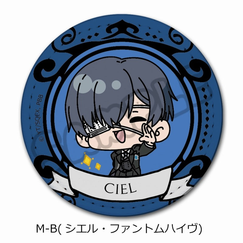 (Goods - Badge) Black Butler: Public School Arc Leather Badge (Round) M-B (Ciel Phantomhive)