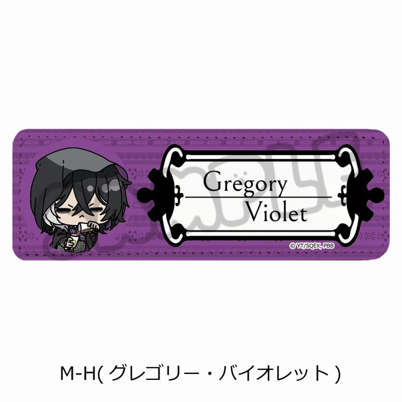 (Goods - Badge) Black Butler: Public School Arc Leather Badge (Long) M-H (Gregory Violet)