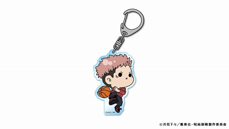 (Goods - Key Chain) Jujutsu Kaisen mochocho Acrylic Key Chain Yuji Itadori Basketball Ver. (animate Advance Sales)