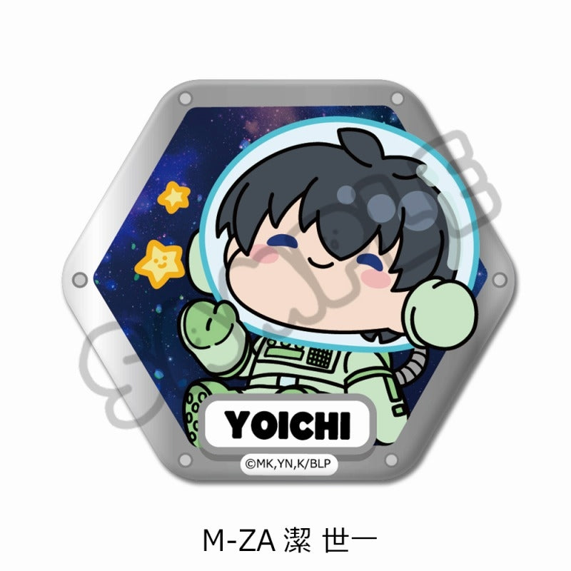 (Goods - Badge) Blue Lock TV Anime Hexagonal Button Badge M-ZA (Yoichi Isagi)