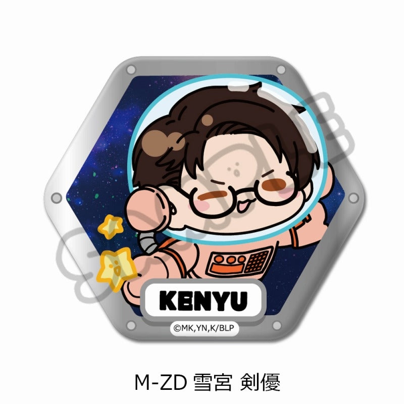 (Goods - Badge) Blue Lock TV Anime Hexagonal Button Badge M-ZD (Kenyu Yukimiya)