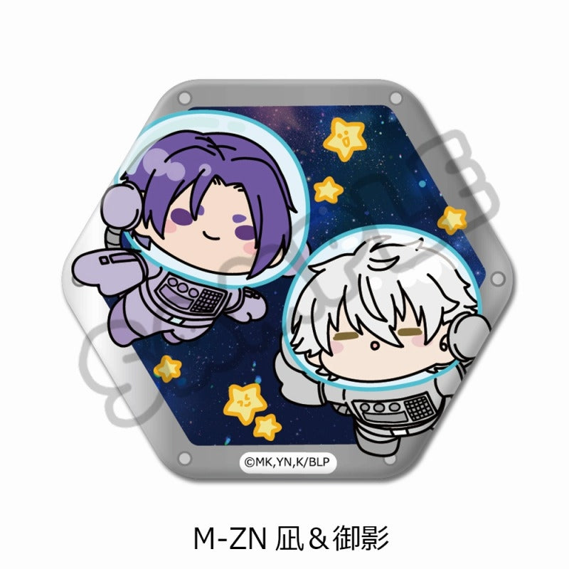 (Goods - Badge) Blue Lock TV Anime Hexagonal Button Badge M-ZN (Seishiro Nagi & Reo Mikage)