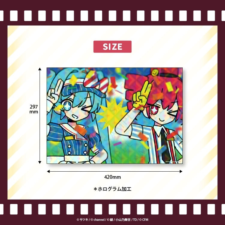 (Goods - Poster) Satsuki & channel A3 Holographic Poster 1 Mesmerizer/Satsuki & channel