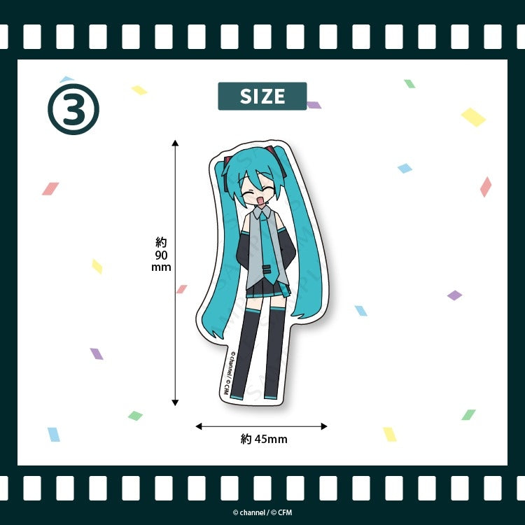 (Goods - Sticker) Satsuki & channel Die-cut Sticker 3 Hatsune Miku/channel