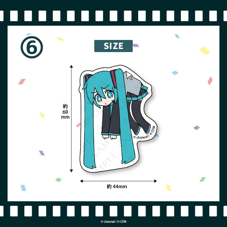 (Goods - Sticker) Satsuki & channel Die-cut Sticker 6 Hatsune Miku/channel