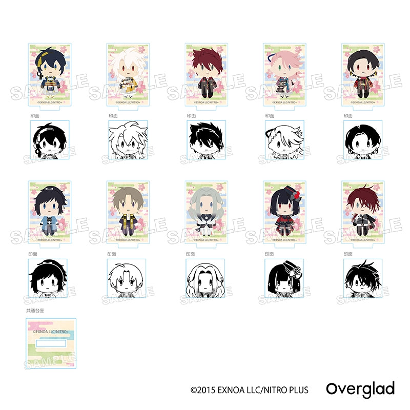 (1BOX=10)(Goods - Acrylic Stand) Touken Ranbu ONLINE Trading Acrylic Figure Stamp Otomo Sanpo Vol. 1