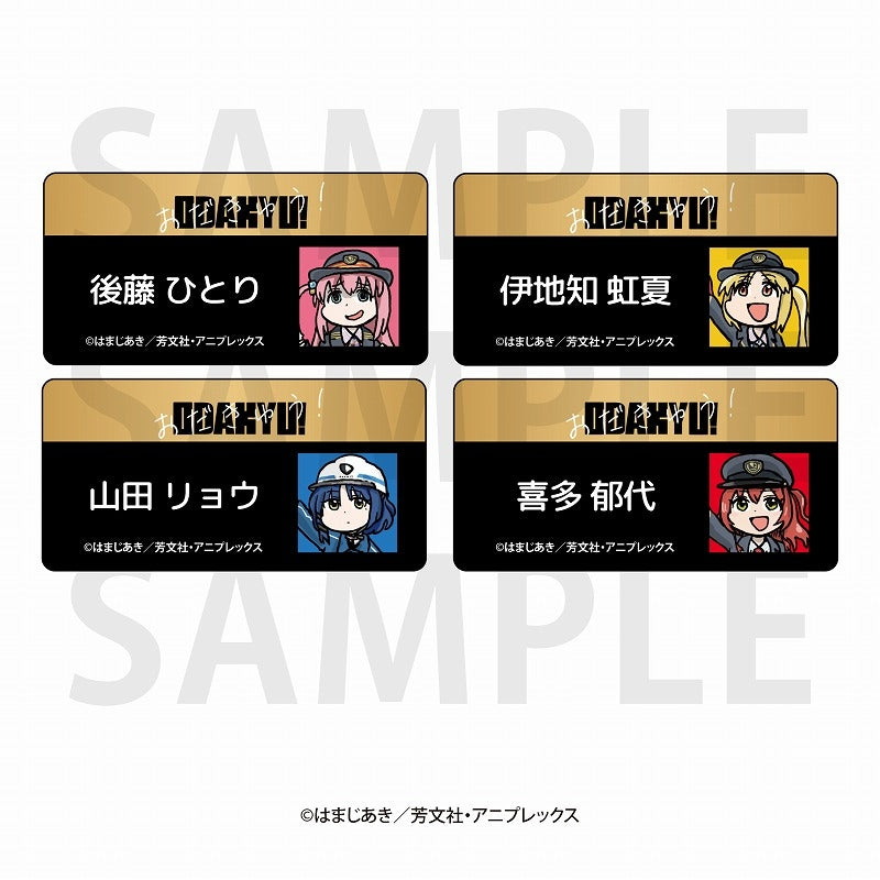 (1BOX=4)(Goods - Badge) Bocchi the Rock! Anime Series x Odakyu Electric Railway Trading Name Tag (4 Types Total)