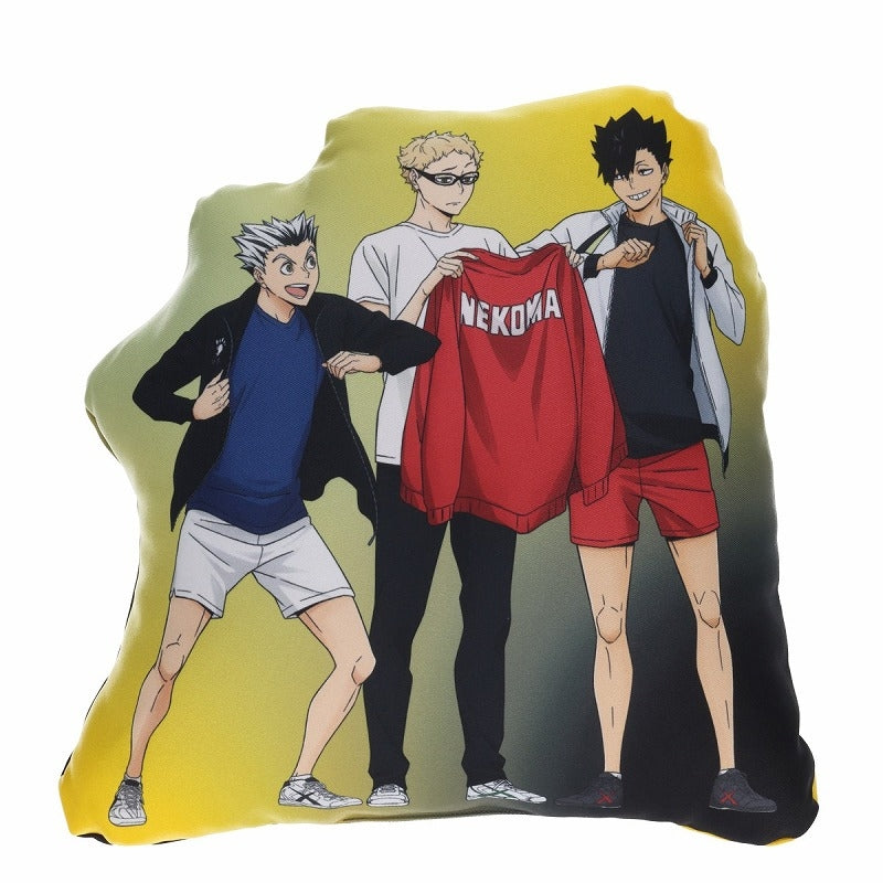 (Goods - Cushion) Haikyu!! Die-cut Mini Cushion (feat. Exclusive Art) Kei Tsukishima & Tetsuro Kuroo & Kotaro Bokuto