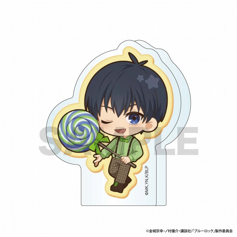 (Goods - Ornament) Blue Lock Sweets House Chibi Die-cut Acrylic Block/Yoichi Isagi