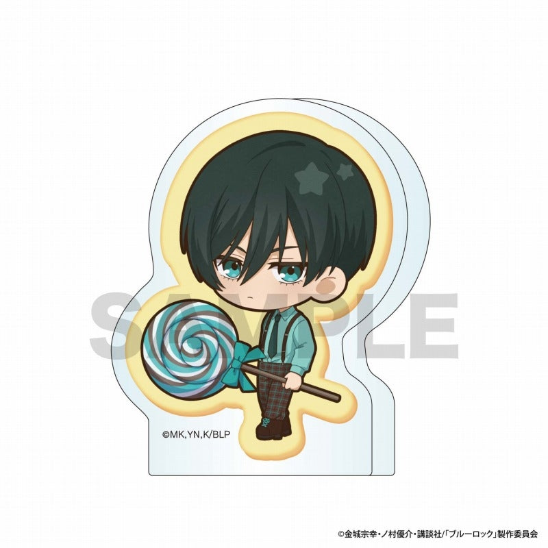 (Goods - Ornament) Blue Lock Sweets House Chibi Die-cut Acrylic Block/Rin Itoshi