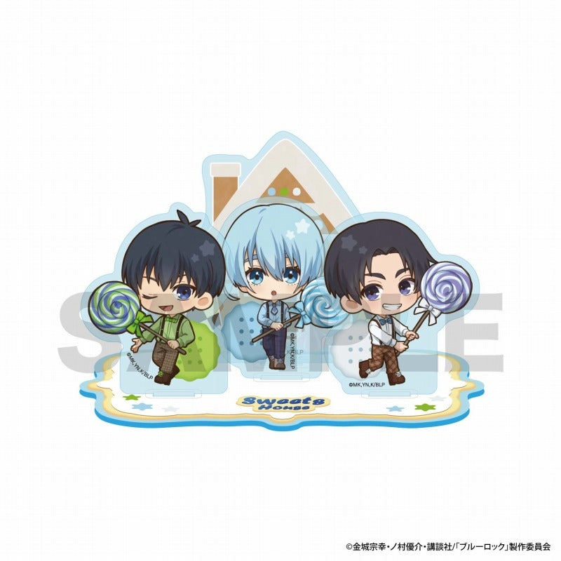 (Goods - Stand Pop) Blue Lock Sweets House Acrylic Diorama Stand/Yoichi Isagi & Yo Hiori & Nijiro Nanase