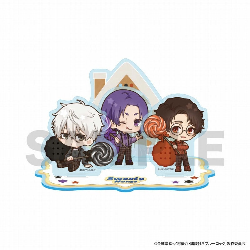 (Goods - Stand Pop) Blue Lock Sweets House Acrylic Diorama Stand/Seishiro Nagi & Reo Mikage & Kenyu Yukimiya