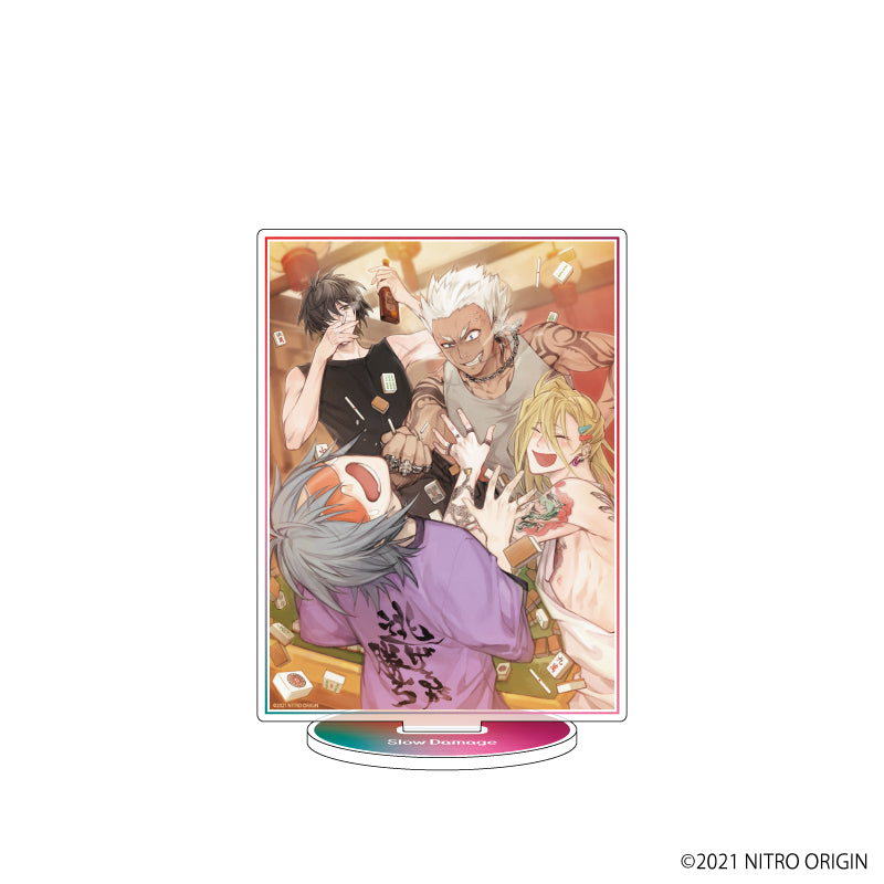 (Goods - Stand Pop) Slow Damage Acrylic Stand 05 - Towa & Kotarou & Mayu & Eiji (Official Art)