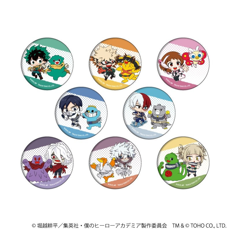 [※Blind](1BOX=8)(Goods - Badge) My Hero Academia x Chibi Godzilla Button Badge 01 (8 Types)(Chibi Art)