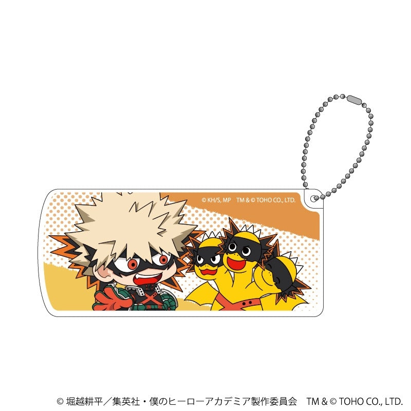 (Goods - Container) My Hero Academia x Chibi Godzilla Small Container with Sliding Lid 02/Bakugo & Chibi Ghidorah (Chibi Art)