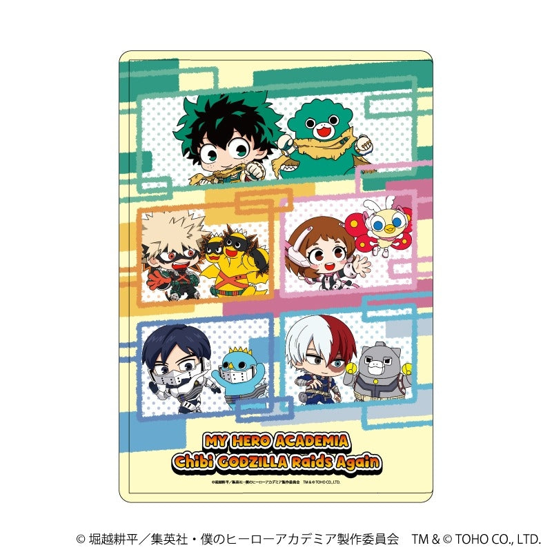 (Goods - Card Case) My Hero Academia x Chibi Godzilla Clear Chara Case 01/U.A. High School & Chibi Kaiju (Chibi Art)