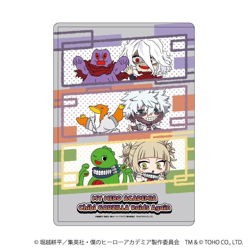 (Goods - Card Case) My Hero Academia x Chibi Godzilla Clear Chara Case 02/Villains & Chibi Kaiju (Chibi Art)