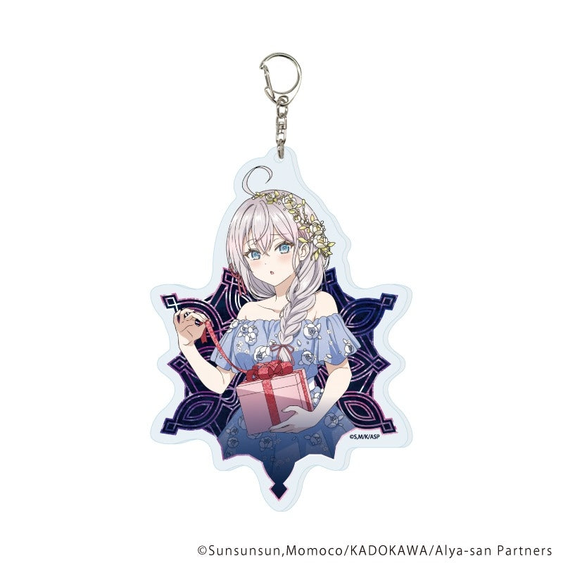 (Goods - Key Chain) Alya Sometimes Hides Her Feelings in Russian Large Acrylic Key Chain 01/Alya Christmas Party ver. (feat. Exclusive Art)