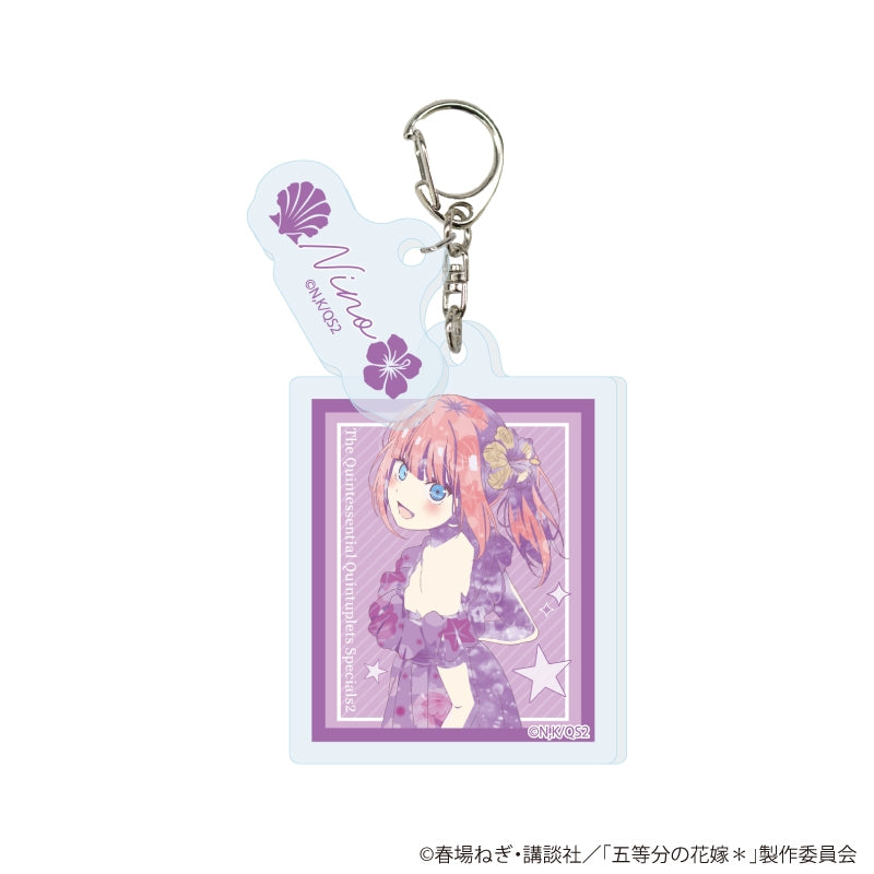 (Goods - Key Chain) The Quintessential Quintuplets 2-Part Acrylic Key Chain 02/Nino (SPARKLY PAINT)