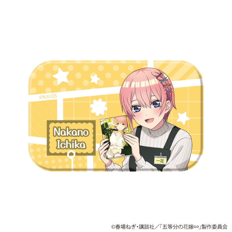 [※Blind](1BOX=6)(Goods - Badge) The Quintessential Quintuplets Square Button Badge 02/Ichika ver. (6 Types Total) (Official Art)