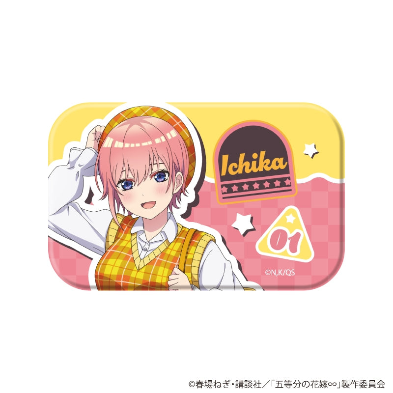 [※Blind](1BOX=6)(Goods - Badge) The Quintessential Quintuplets Square Button Badge 02/Ichika ver. (6 Types Total) (Official Art)