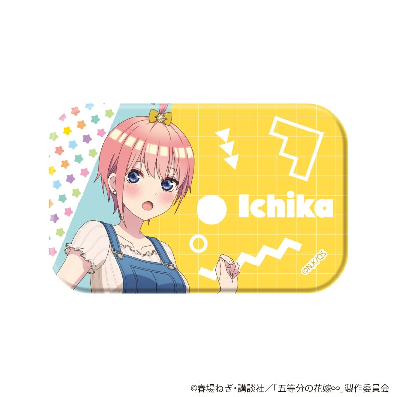 [※Blind](1BOX=6)(Goods - Badge) The Quintessential Quintuplets Square Button Badge 02/Ichika ver. (6 Types Total) (Official Art)