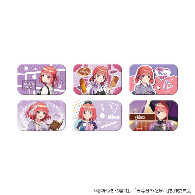 [※Blind](1BOX=6)(Goods - Badge) The Quintessential Quintuplets Square Button Badge 03/Nino ver. (6 Types Total) (Official Art)