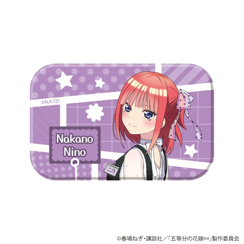 [※Blind](1BOX=6)(Goods - Badge) The Quintessential Quintuplets Square Button Badge 03/Nino ver. (6 Types Total) (Official Art)