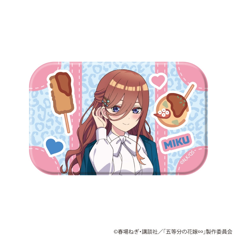 [※Blind](1BOX=6)(Goods - Badge) The Quintessential Quintuplets Square Button Badge 04/Miku ver. (6 Types Total) (Official Art)