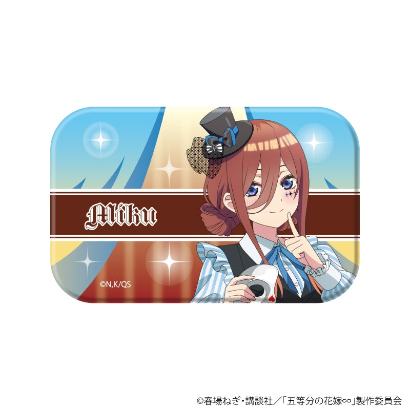 [※Blind](1BOX=6)(Goods - Badge) The Quintessential Quintuplets Square Button Badge 04/Miku ver. (6 Types Total) (Official Art)