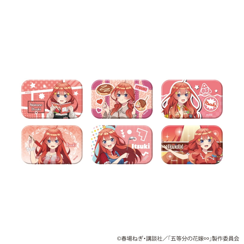 [※Blind](1BOX=6)(Goods - Badge) The Quintessential Quintuplets Square Button Badge 06/Itsuki ver. (6 Types Total) (Official Art)