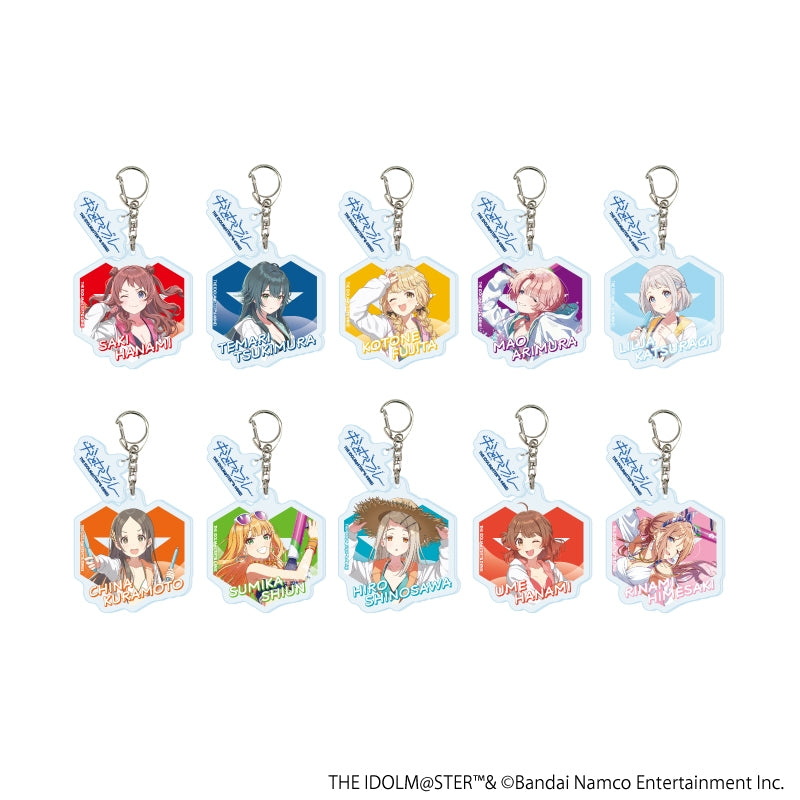 (1BOX=10)(Goods - Key Chain) Gakuen iDOLM@STER Acrylic Key Chain with Parts 01/ Summer '24 ver. Trading (10 Types)