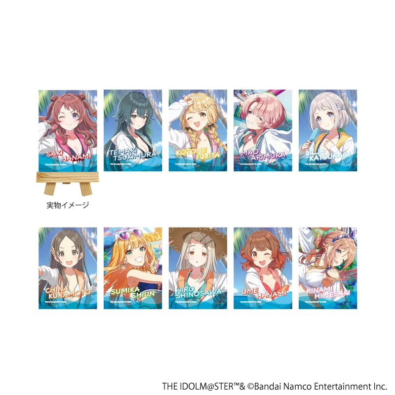 (1BOX=10)(Goods - Board) Gakuen iDOLM@STER Mini Canvas Board 01/ Summer '24 ver. Trading (10 Types)