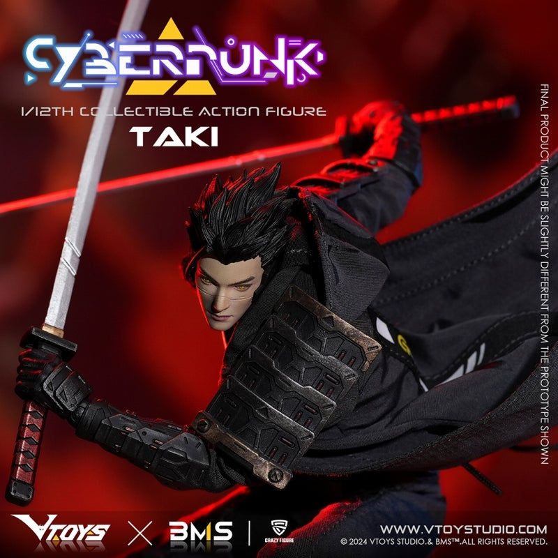 (Action Figure) VTOYS x BMS x CF Cyberpunk Series Samurai: Taki 1/12 Scale Posable Figure