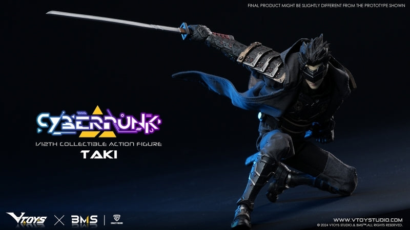 (Action Figure) VTOYS x BMS x CF Cyberpunk Series Samurai: Taki 1/12 Scale Posable Figure