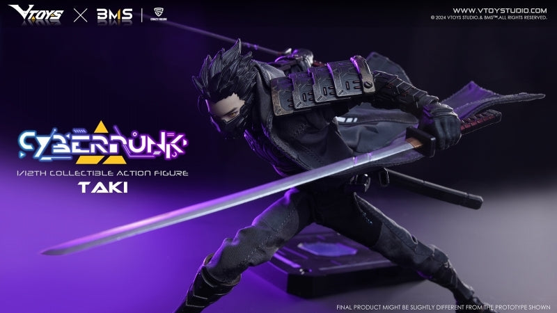 (Action Figure) VTOYS x BMS x CF Cyberpunk Series Samurai: Taki 1/12 Scale Posable Figure