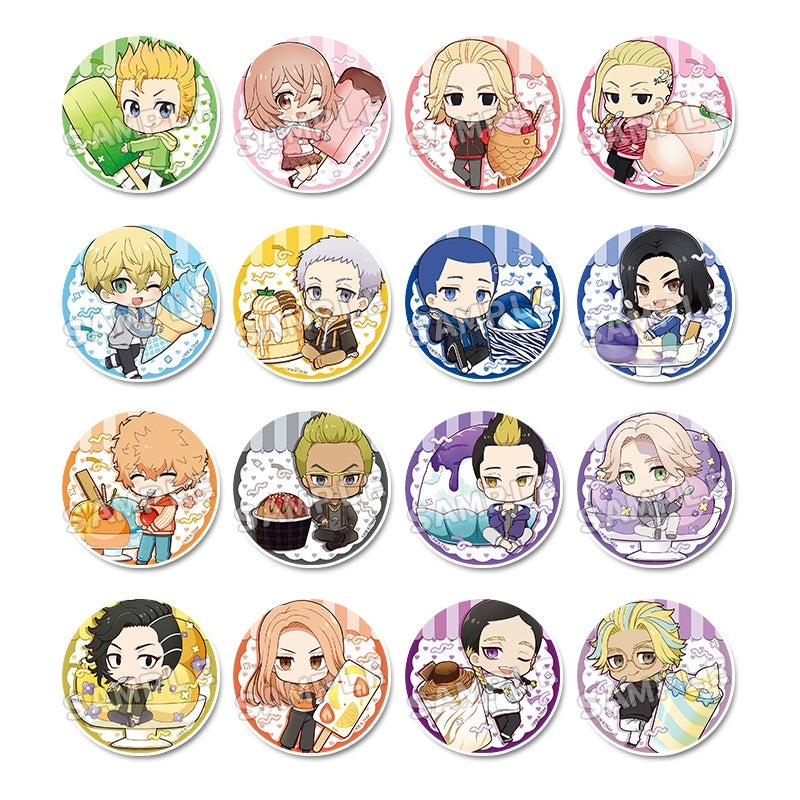 (1BOX=16)(Goods - Badge) Tokyo Revengers PuchiChoco Trading Button Badge Popsicle ver.