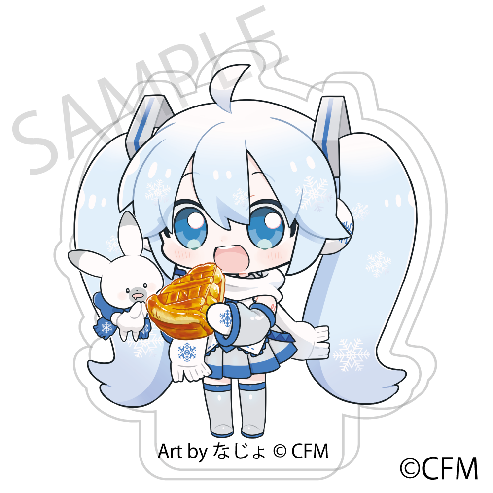 (Goods - Stand Pop) Snow Miku x Hirohako Ultra-thick Acrylic Chibi Figure Hirosaki Snow Miku - Art by Nazyo