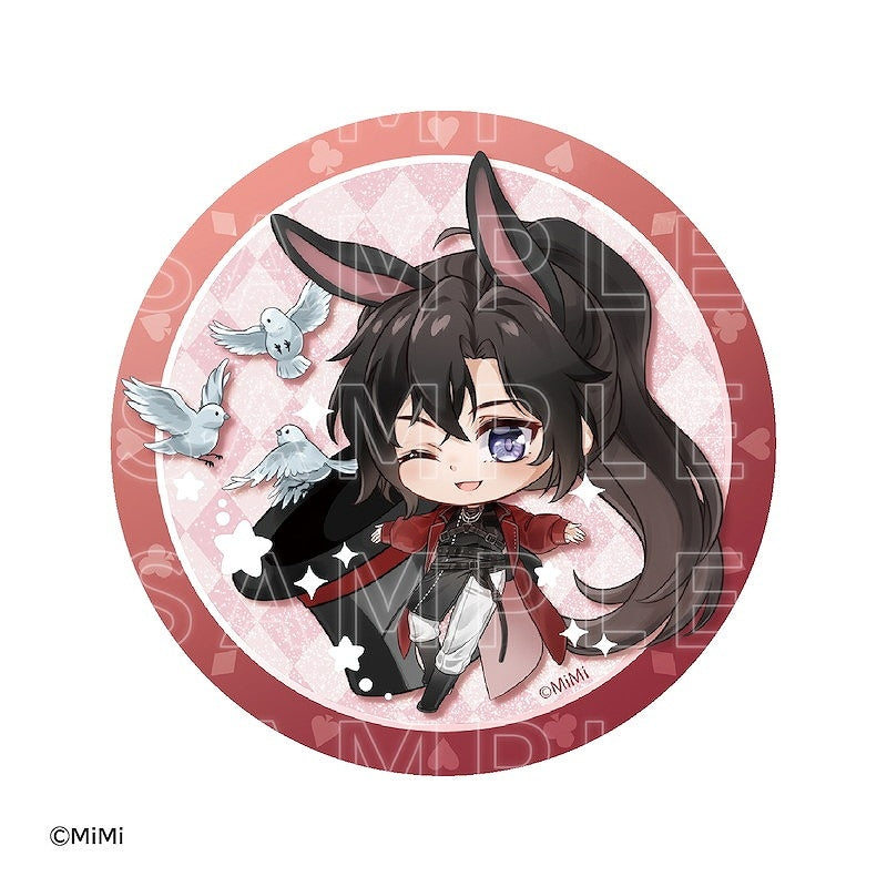 (1BOX=8)(Goods - Badge) Historical Fantasy Radio Drama "Grandmaster of Demonic Cultivation" Intersecting Worlds 65mm Trading Chibi Glitter Button Badge Fairy Tale ver.