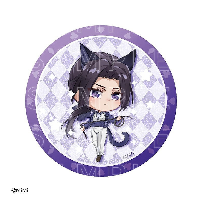 (1BOX=8)(Goods - Badge) Historical Fantasy Radio Drama "Grandmaster of Demonic Cultivation" Intersecting Worlds 65mm Trading Chibi Glitter Button Badge Fairy Tale ver.