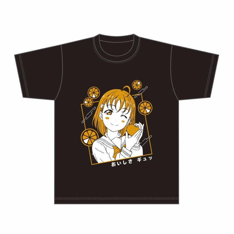 (Goods - Shirt) Jyutaro Mikan x Love Live! Sunshine!! T-shirt (Black) M