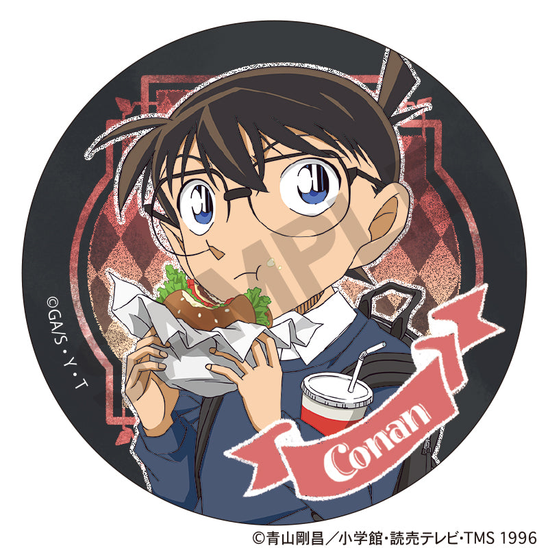 (1BOX=10)(Goods - Badge) Detective Conan Trading Button Badge (Junk Food)