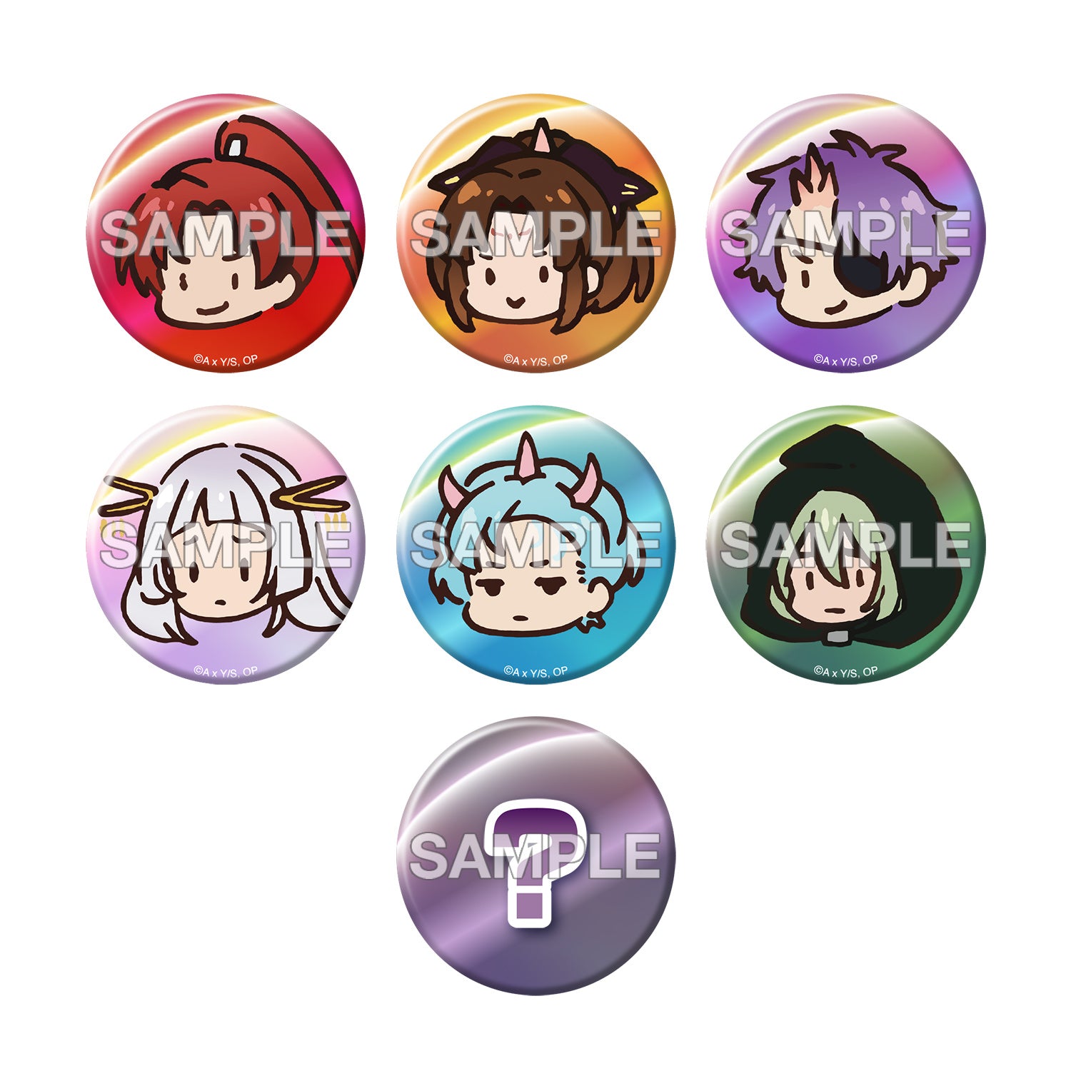 (1BOX=7)(Goods - Badge) Oshi no Ko Tradable Holographic Chibi Tin Badges Tokyo Blade PACK [Jump Festa 2025]