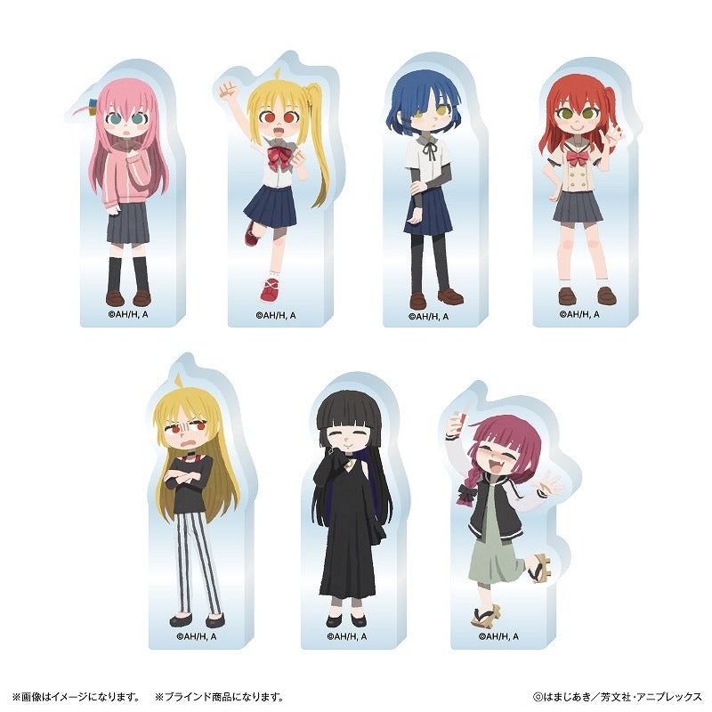 (1BOX=7)(Goods - Ornament) Bocchi the Rock! Trading Acrylic Block (7 Types)