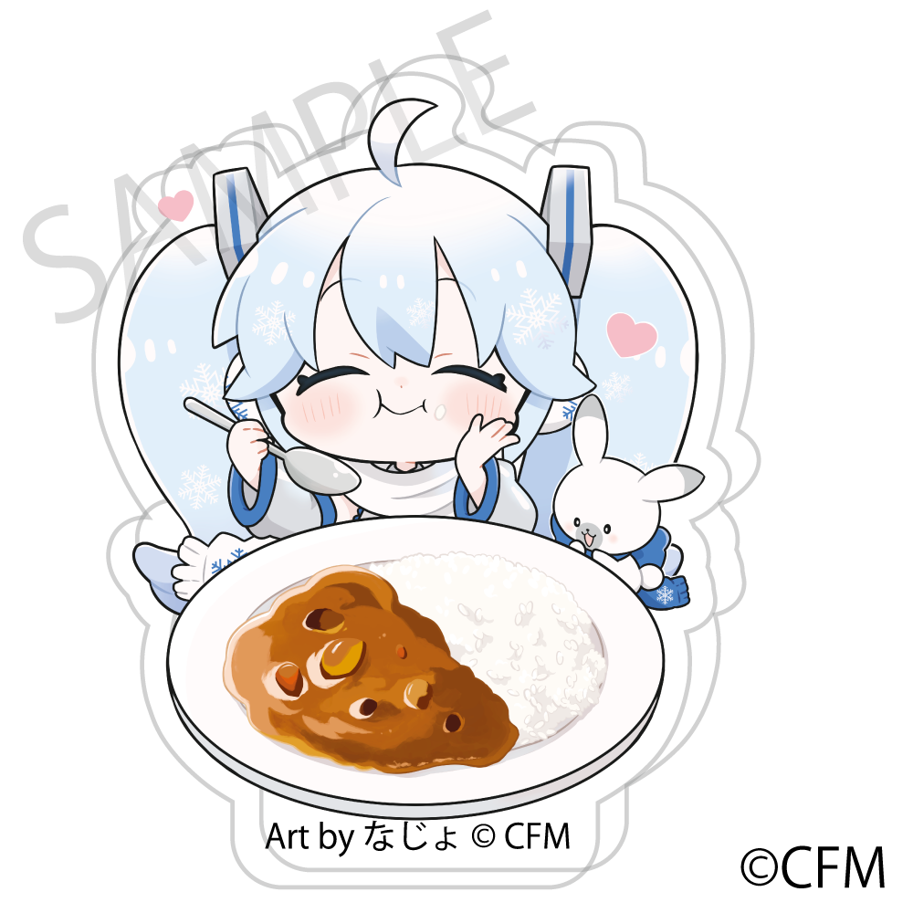 (Goods - Stand Pop) Snow Miku x Hirohako Ultra-thick Acrylic Chibi Figure Hakodate Snow Miku - Art by Nazyo