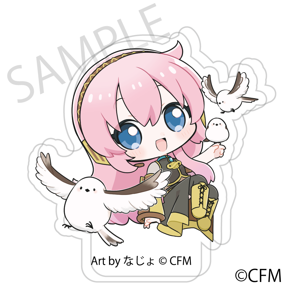 (Goods - Stand Pop) Snow Miku x Hirohako Ultra-thick Acrylic Chibi Figure Hakodate Megurine Luka - Art by Nazyo