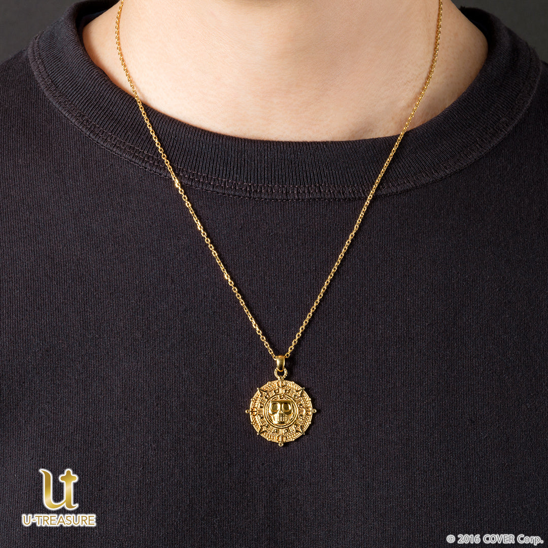 (Goods - Necklace) hololive Houshou Marine Coin Necklace Chain ver. - Silver (Yellow Gold Plated){Bonus:Art Card}