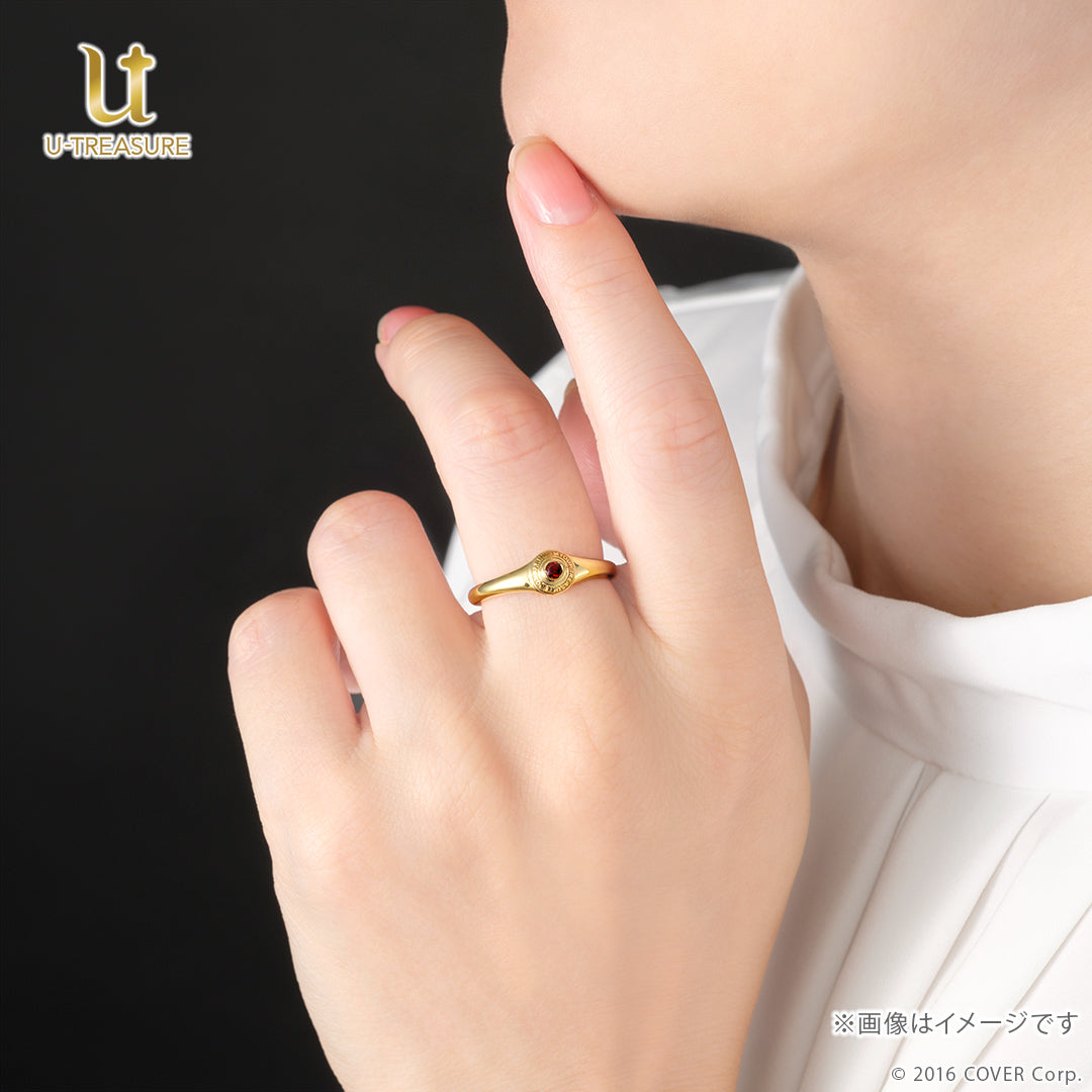 (Goods - Ring) hololive Houshou Marine I'm Your Treasure Box * You have found captain Marine in a treasure chest Motif Ring - Silver (Yellow Gold Plated){Bonus:Art Card}